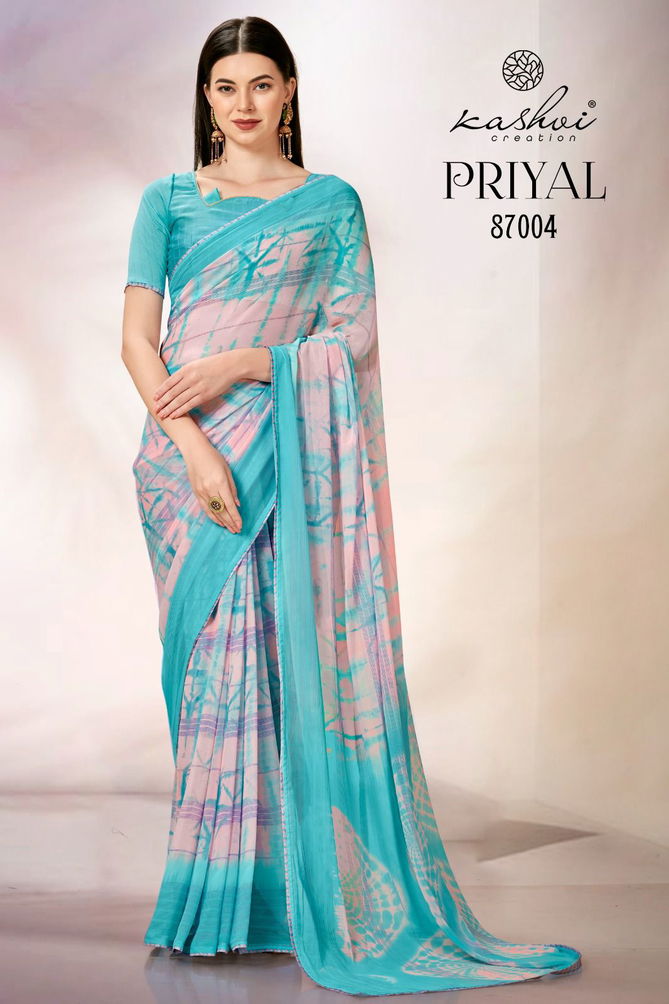 Kashvi Priyal By Lt Fabric Georgette Sarees Catalog